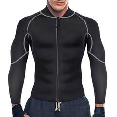 Men's Neoprene Long Sleeve Weight Loss Sauna Fitness Jacket - Nebility