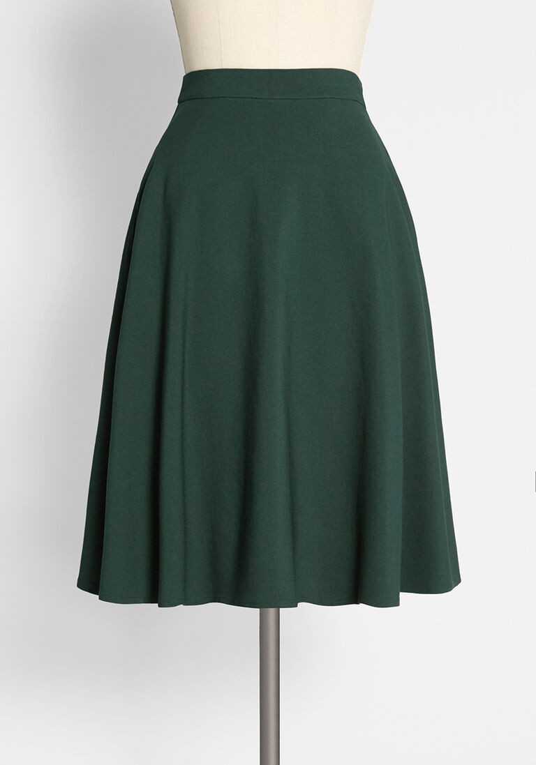 ModCloth x Collectif Cool As A Cucumber A-Line Skirt