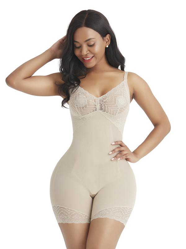 FEELINGIRL WOMEN LACE SHAPEWEAR BODYSUIT BODY SHAPING UNDERWEAR: 