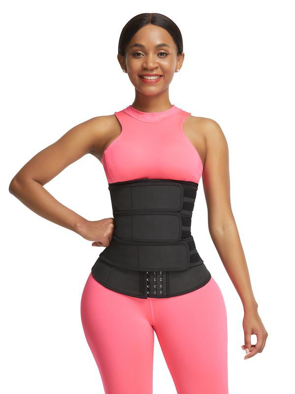 FEELINGIRL WOMENS LATEX WAIST TRAINER WITH THREE HOOKS: 