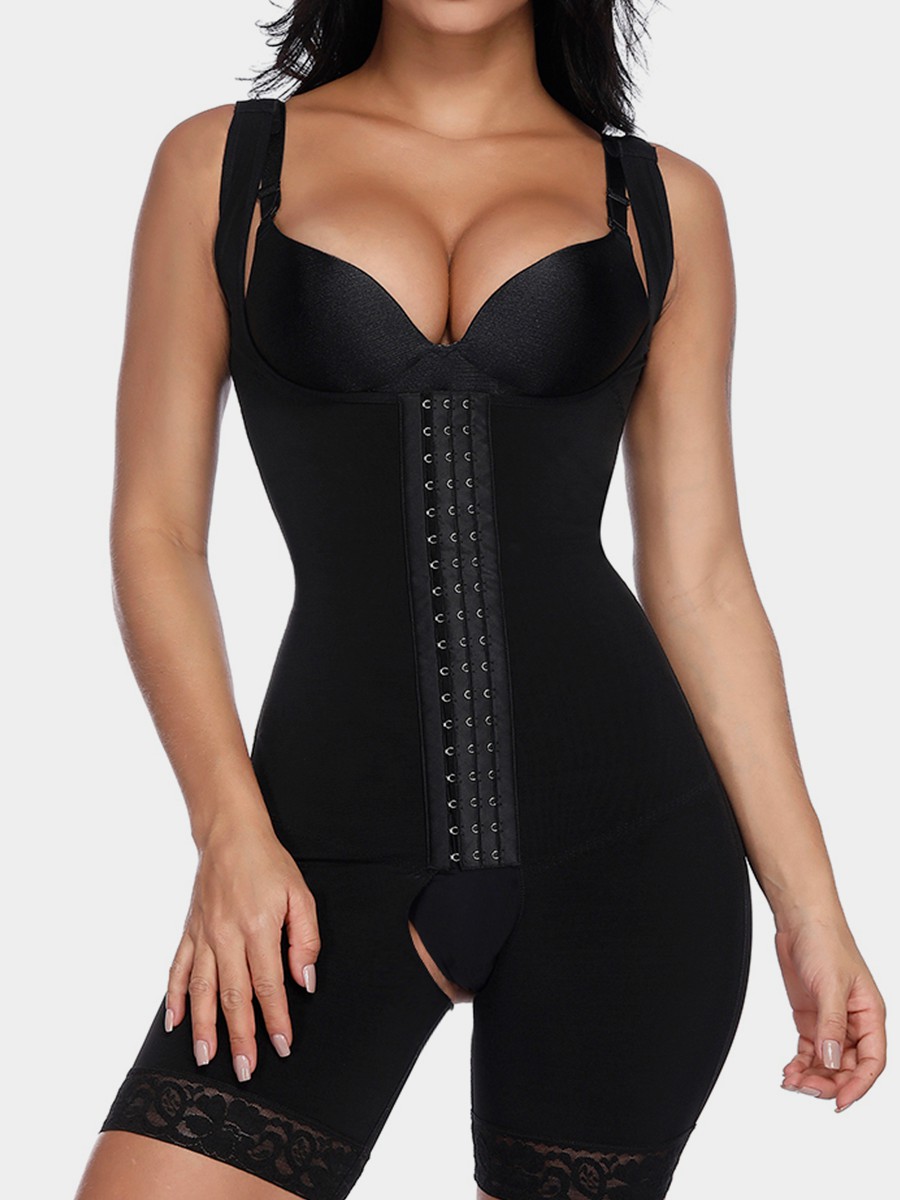 Flatten Tummy Body Shapewear with 3 Hooks: 