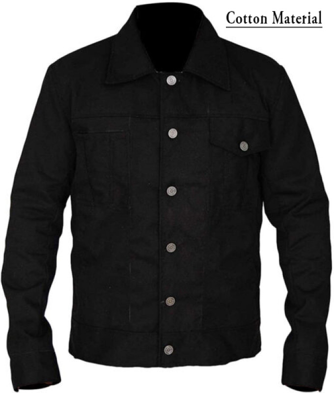 Rip Wheeler The Yellowstone Black Cotton Jacket Mens Cole Hauser: 