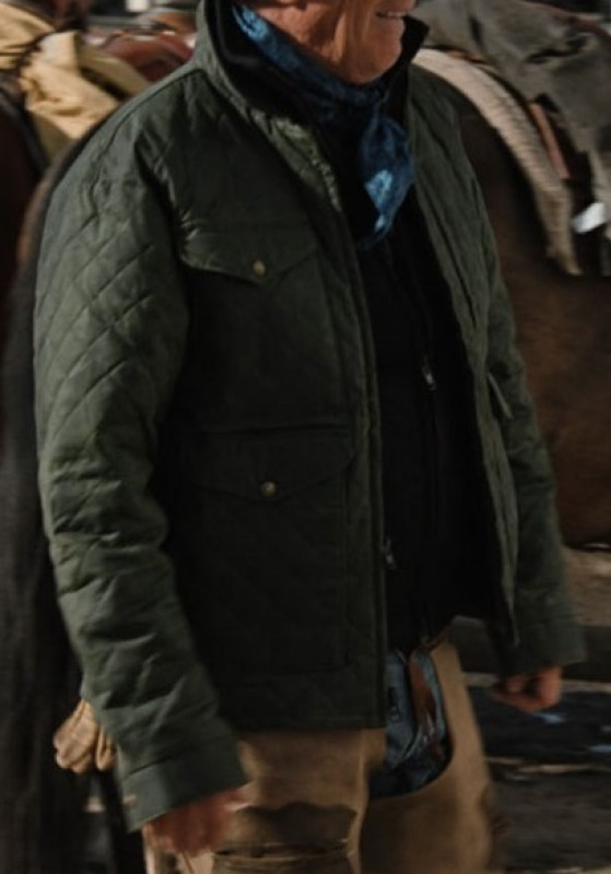 Yellowstone S4 John Dutton Green Quilted Jacket: 