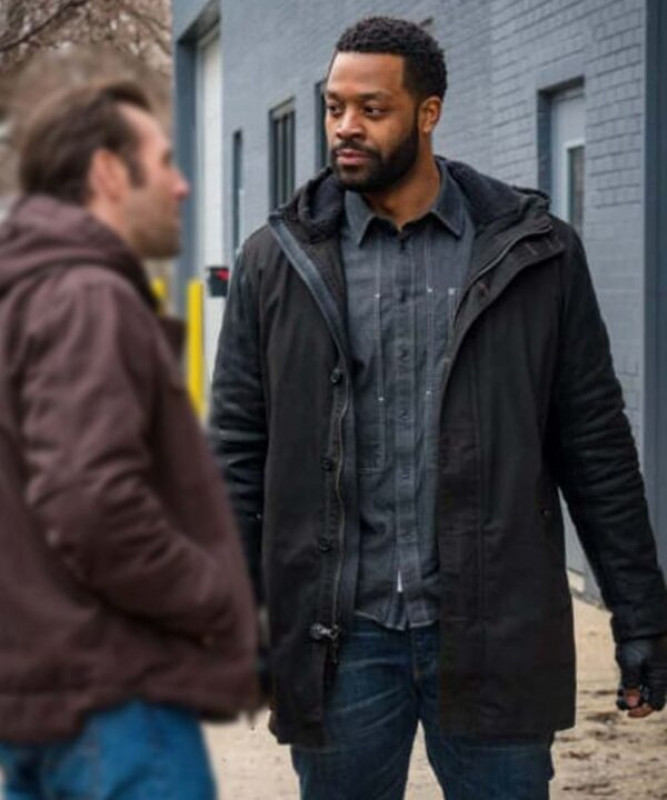 Chicago P.D. S7 LaRoyce Hawkins Black Hooded Jacket: jacket  