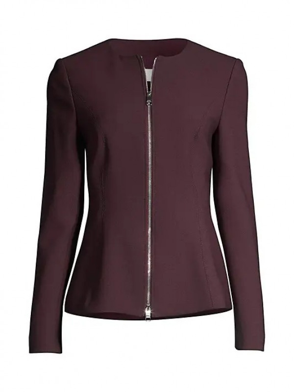 General Hospital Finola Hughes Maroon Track Jacket: 