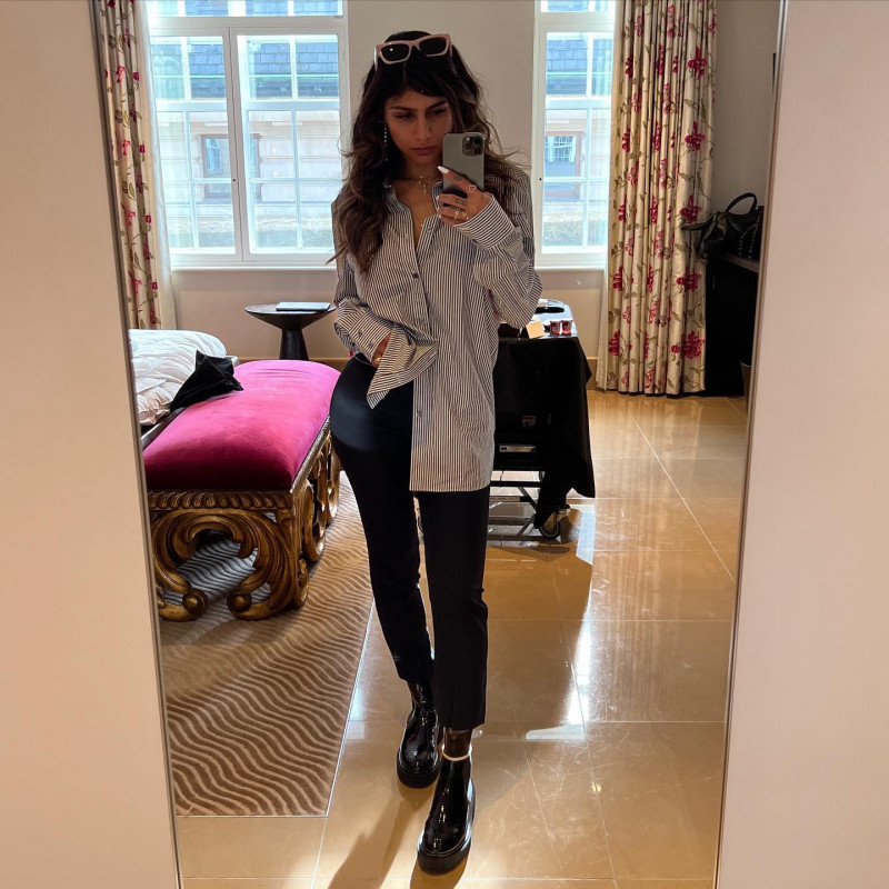 Kourtney Kardashian Poses for Mirror Selfie in Halter Dress