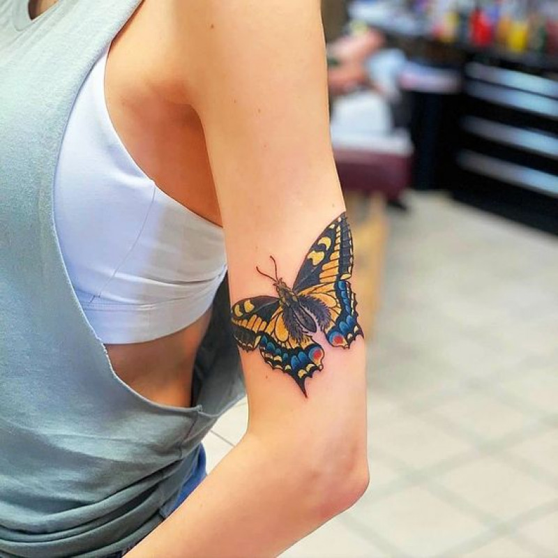 Butterfly tattoo rework  Marvel full sleeve in progress for Brandon The  previous butterflies were not done at our shop  Instagram