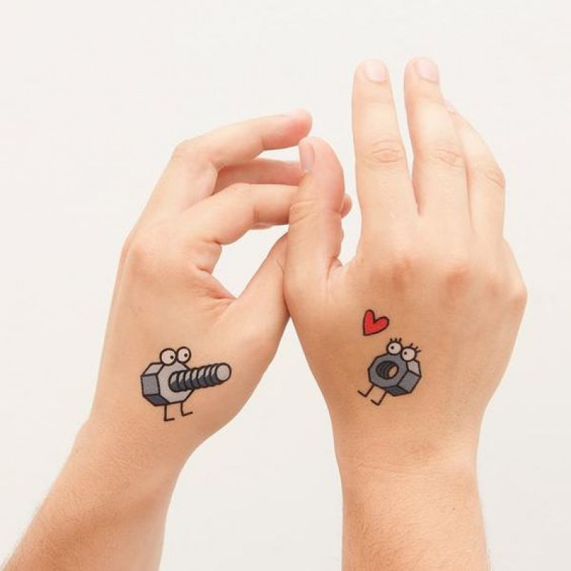Nut and Bolt Tattoo Design Ideas For Couples|Couple Tattoo Ideas