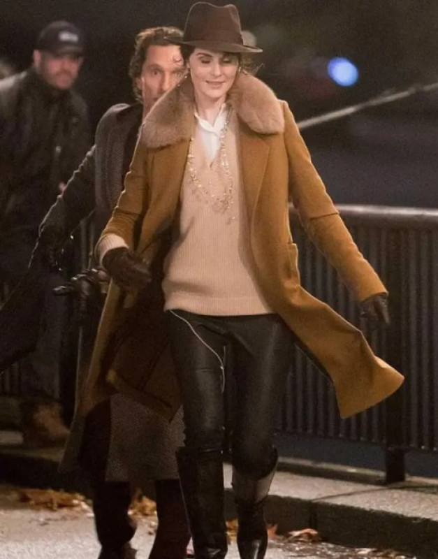 The Gentlemen Michelle Dockery Wool Brown Coat: 