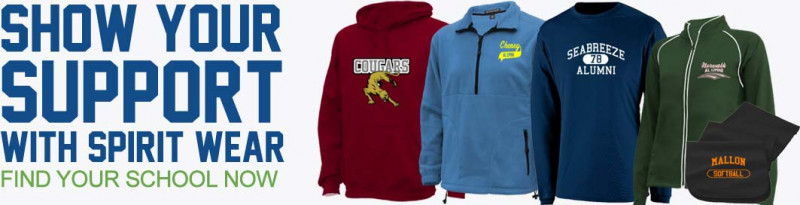 High school apparel and merchandise: 
