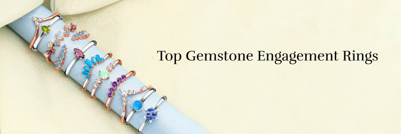 Top Engagement Rings With Coloured Gemstones: 