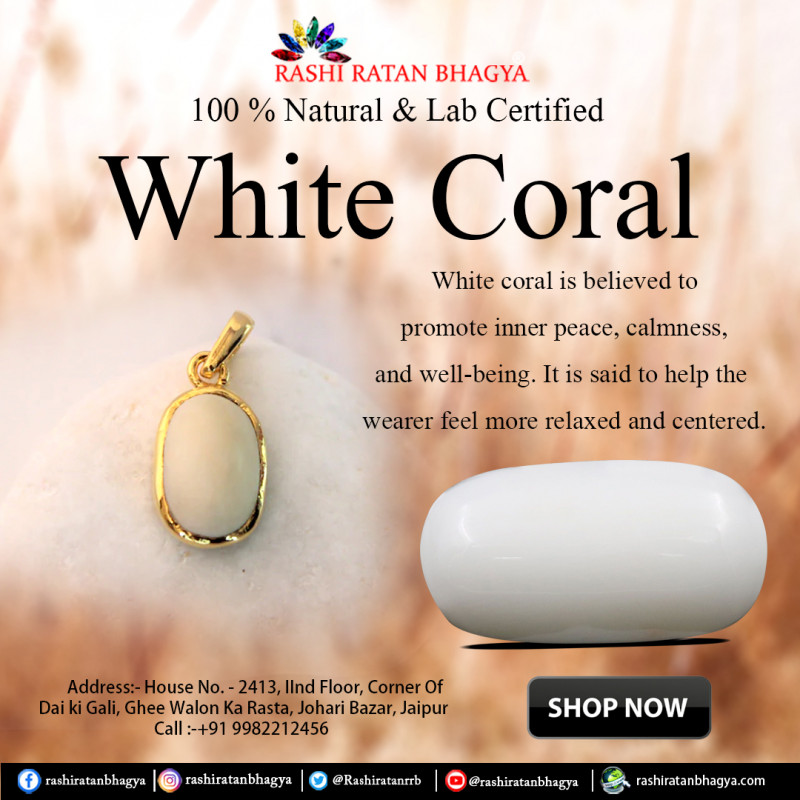 Buy Natural White Coral Stone Online in India: 