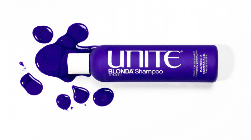 Get Rid of Brassy Blonde Locks This Summer with UNITE Hair’s Toning Violet Shampoo: 