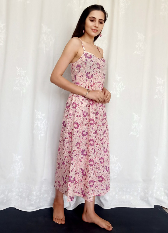 Most Comfortable Organic Cotton Block Print Dress in India: 