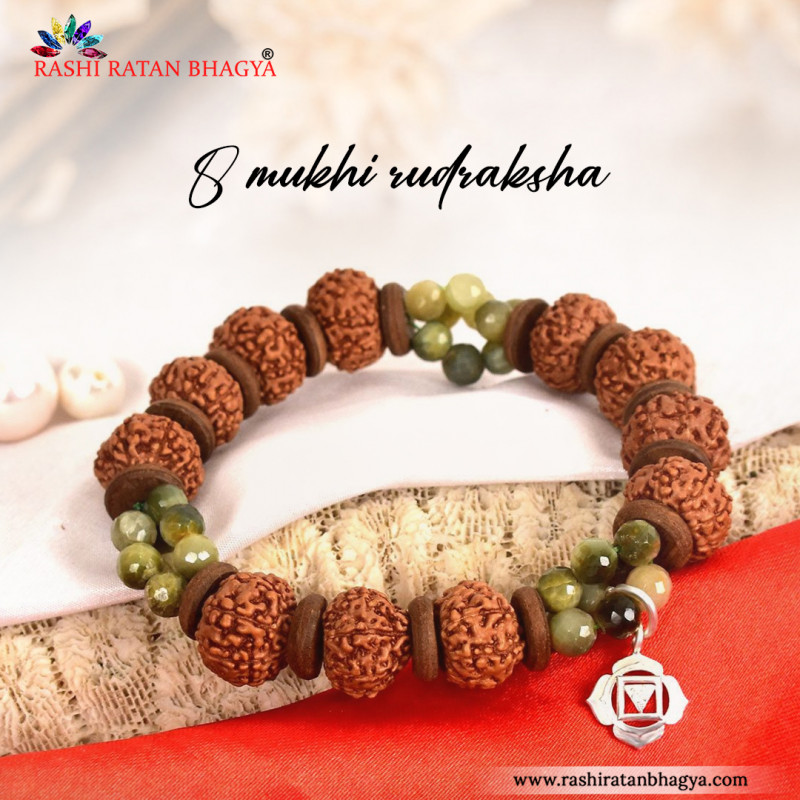 Shop 8 Mukhi Rudraksha OnlineFrom RashiRatanBhagya at the Best price.: 