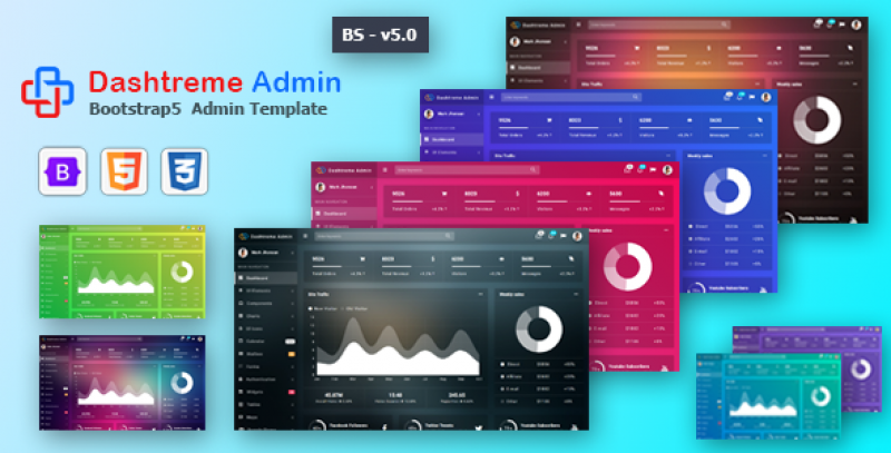 Bootstrap 5 Admin Dashboard Template: 