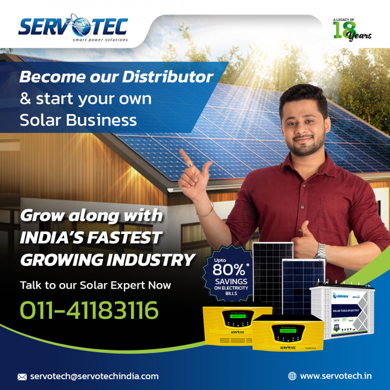 Servotech Solar Products Distributorship: 