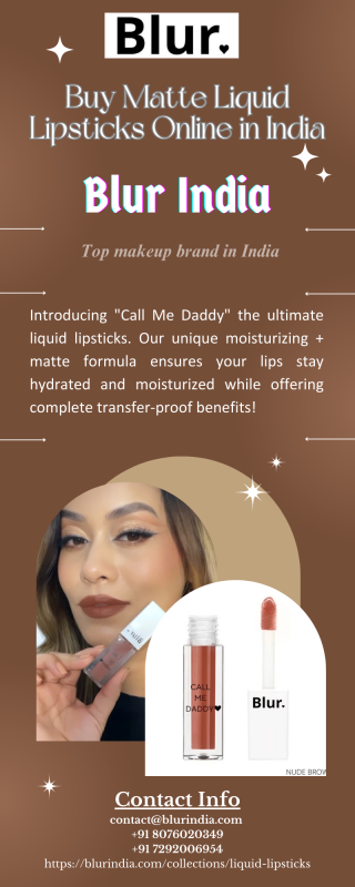 Buy Matte Liquid Lipsticks Online in India: 