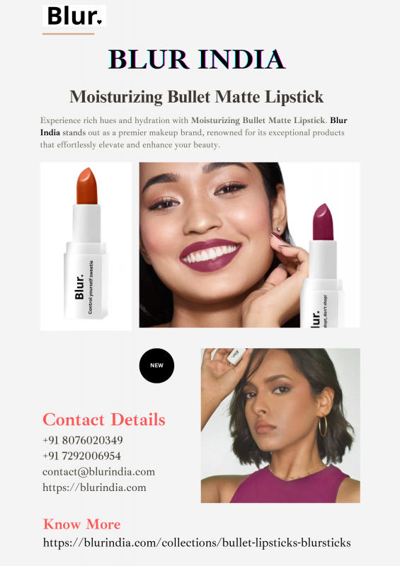 Moisturizing Bullet Matte Lipstick: 