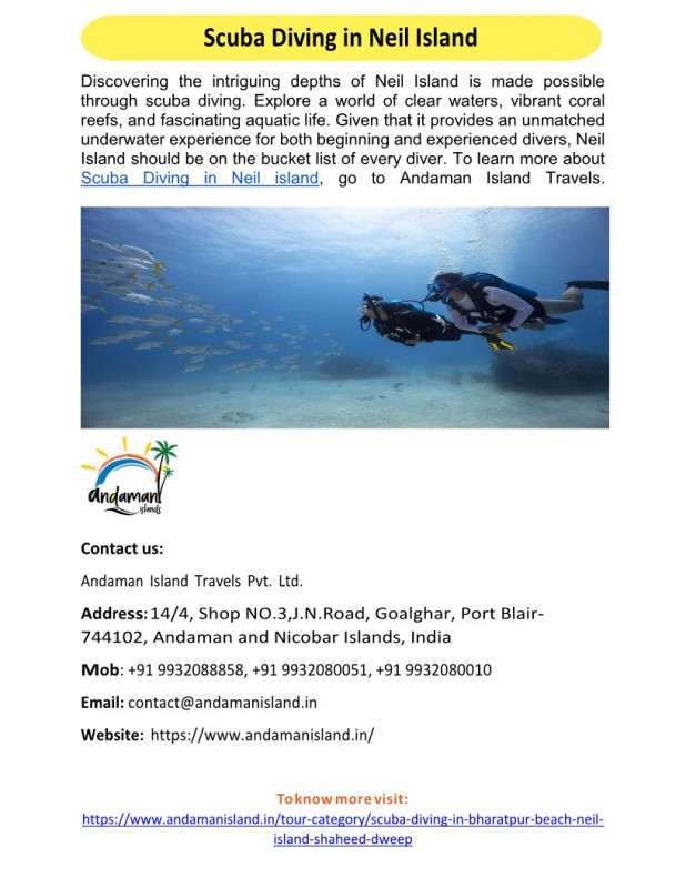 Scuba Diving in Neil island: 