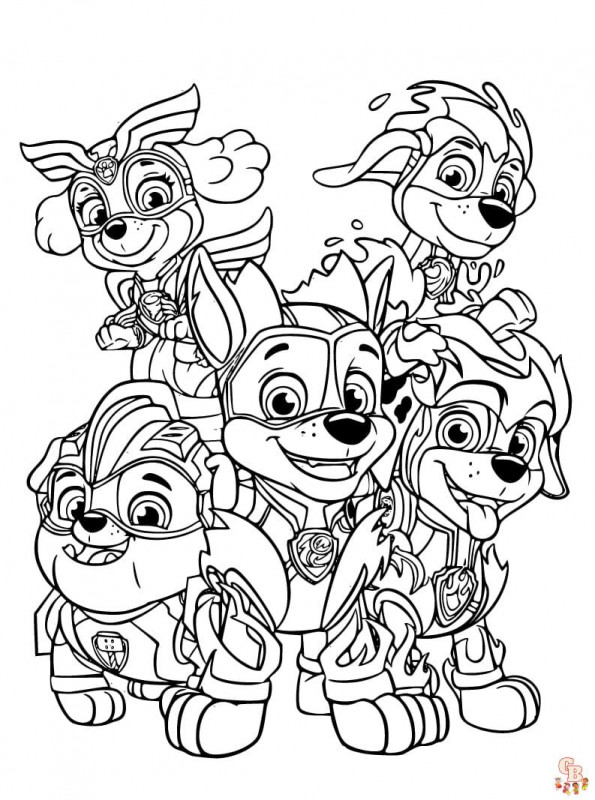 Paw Patrol Coloring Pages Free and Printable: 