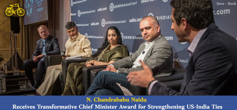 N. Chandrababu Naidu Receives Transformative Chief Minister Award for Strengthening US-India Ties: 