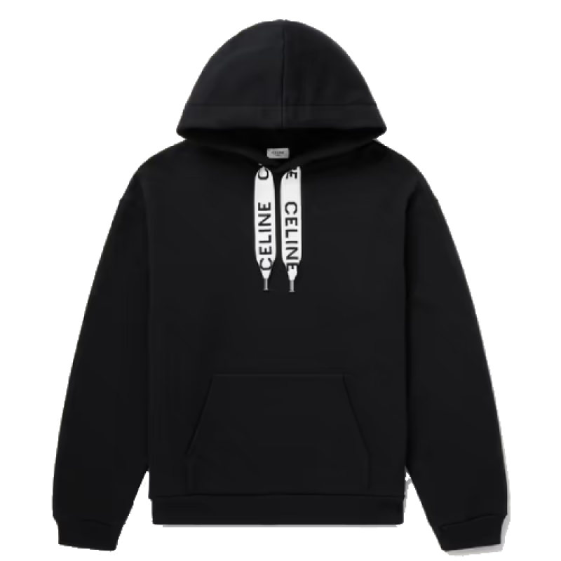 Celine Homme Flocked Stretch-Cotton Jersey Hoodie