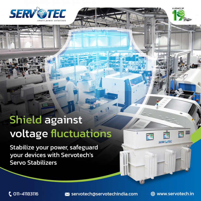 Sheild Against Voltage Fluctuation with Servotech's Servotech Voltage: 
