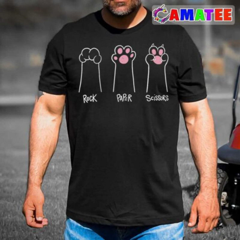 Cat Paws Cute Rock Paper Scissors Cats Lover Kids Toddler Shirt