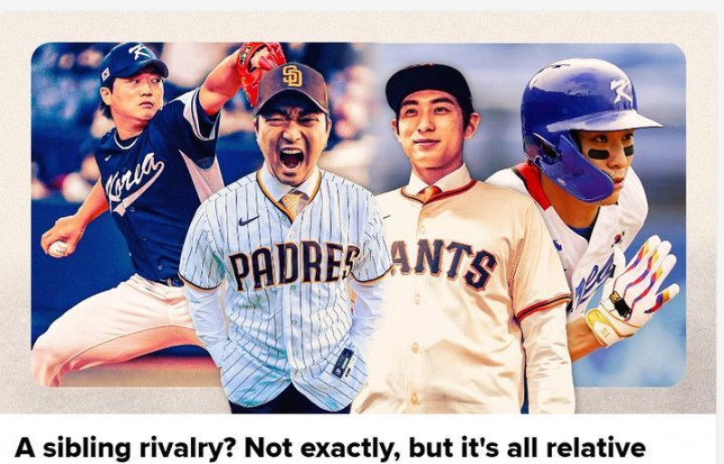 ‘Family of the Wind’ Lee Jeong-hoo and Go Woo-seok decorate MLB.com’s main page