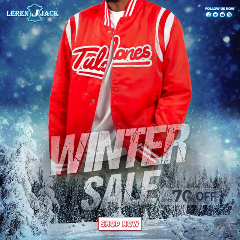 Tulones Red Bomber Jacket: 