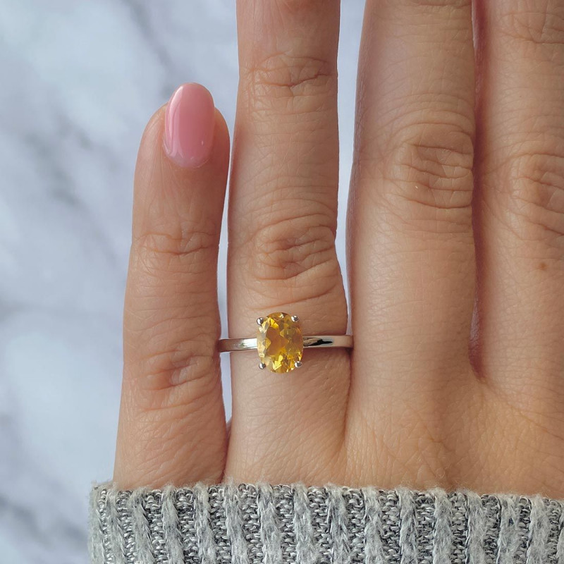 Radiant Sun: Citrine Ring for Effervescent Energy: 