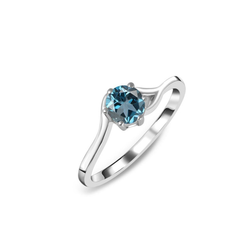 London Dreams: Exquisite London Blue Topaz Ring: 