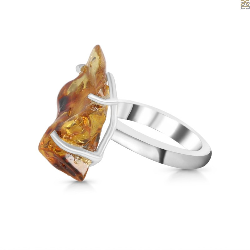 Amber Ring | Buy 925 Sterling Silver Amber Ring: 