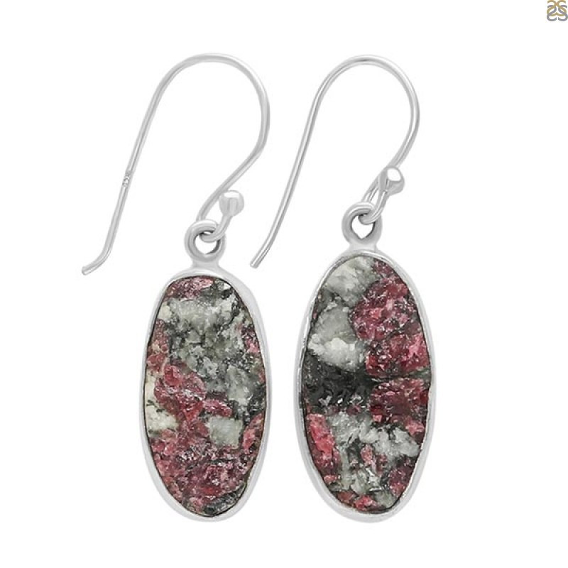 Sterling Silver Eudialyte Earrings at Wholesale Prices from Rananjay Exports: 