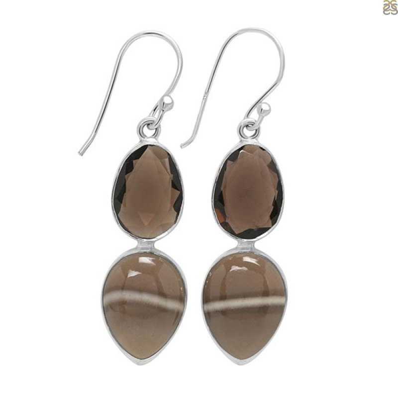 925 Sterling Silver Flint Earrings at Wholesale Prices from Rananjay Exports: 
