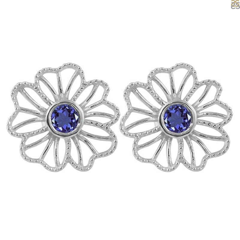Iolite Earrings for Luminous Nights: 