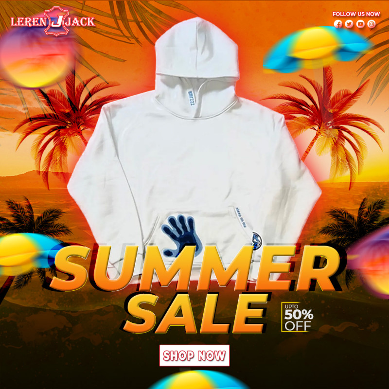 Emrzzz Thermal White Hoodie: 