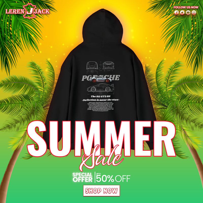 Porsche Black Hoodie: 