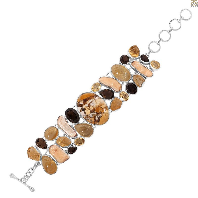 Brecciated Mookaite Bracelets: The Stone of Self-Assurance: 
