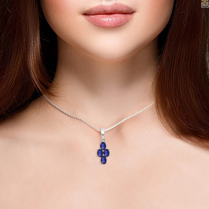 Sapphire Symphony: Iolite Pendant: 