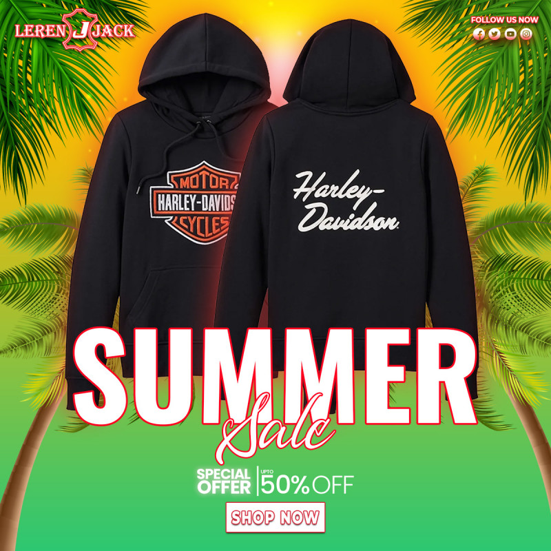 Harley Davidson Black Hoodie: 