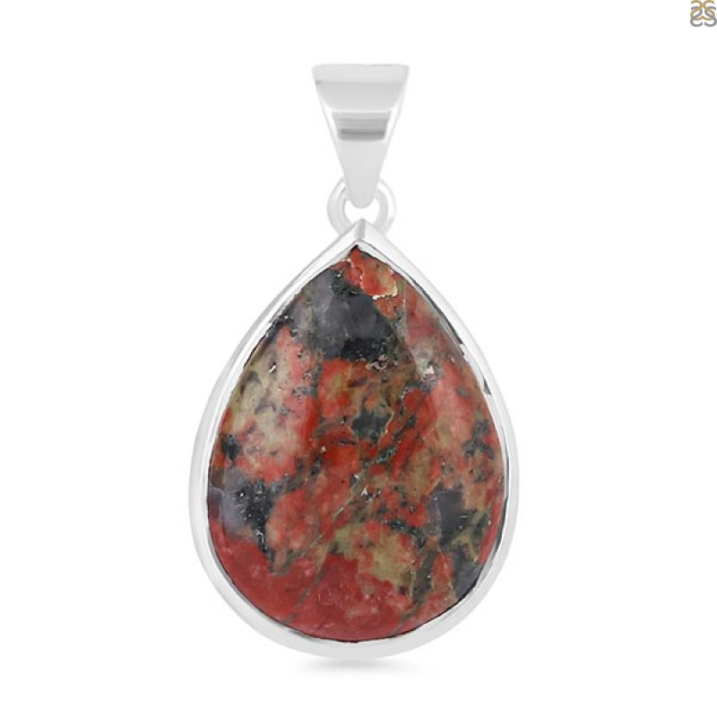 Brilliant Reflections: Unakite Pendant: 