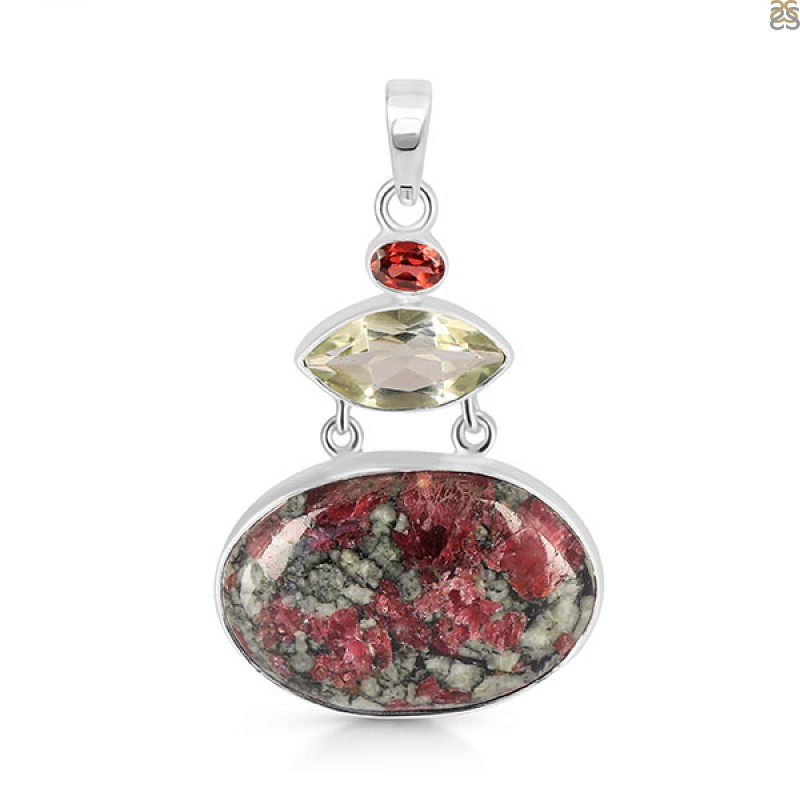 Buy Natural Wholesale Eudialyte Pendants from Rananjay Exports: 