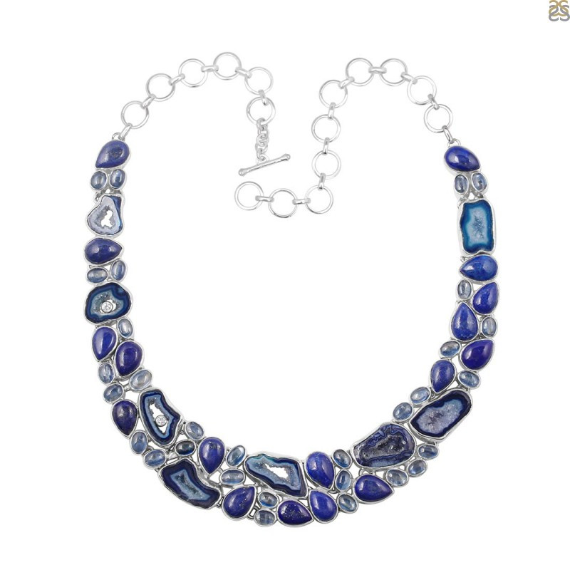 Blue Agate Necklace - A Stone Of Protection: 