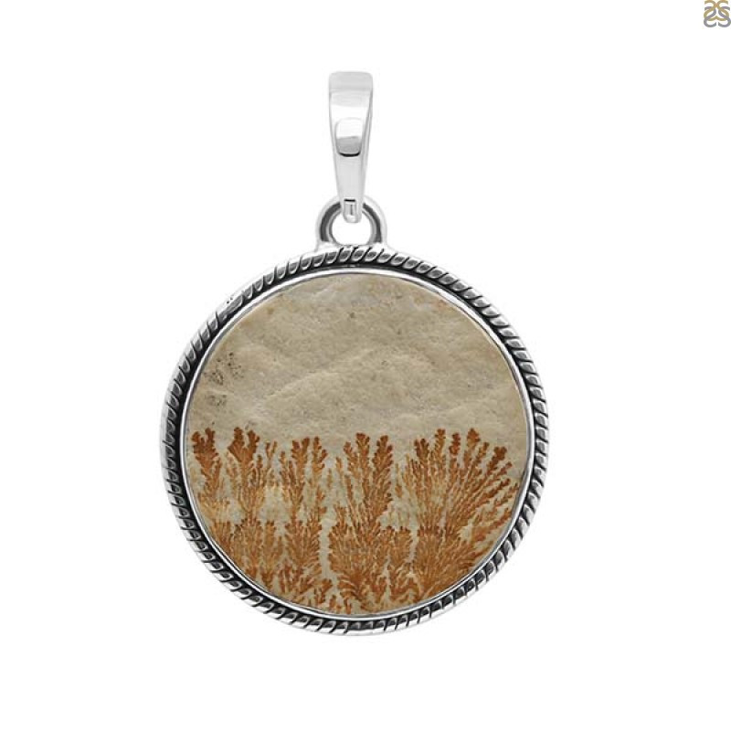 Psilomelane Dendrite Pendant - A Stone With Beautiful Treelike Arrangement: 