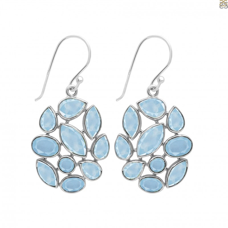 Aquamarine Earrings - A Watery Artistry: 