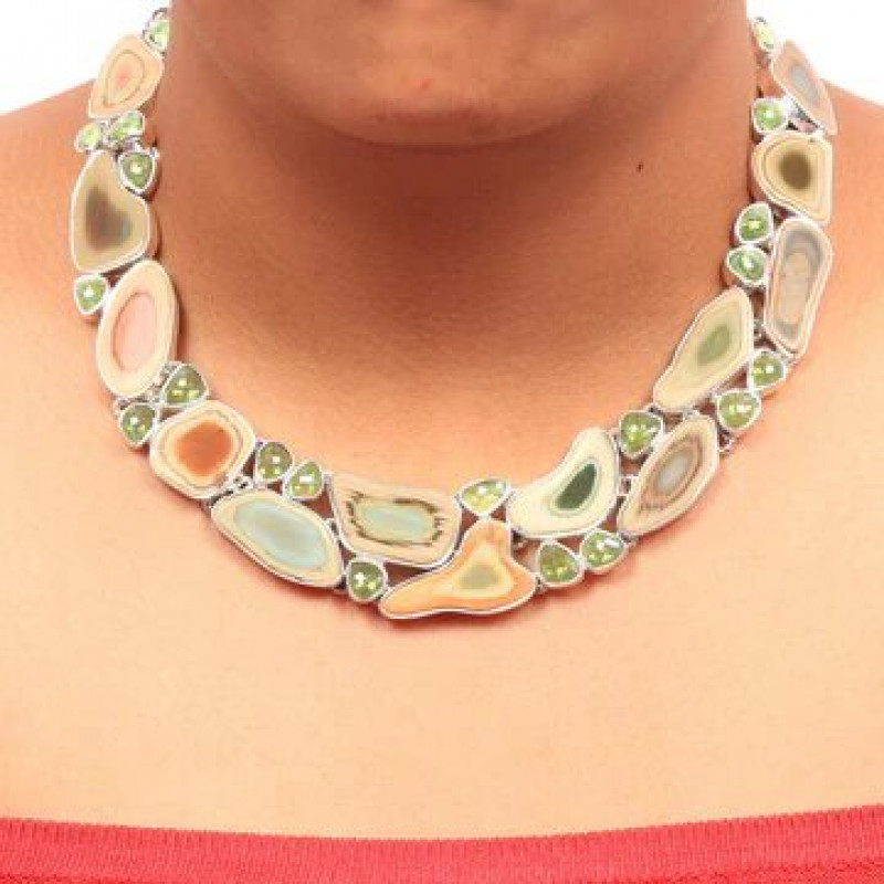 Radiant Elegance: Statement Imperial Jasper Necklaces: 