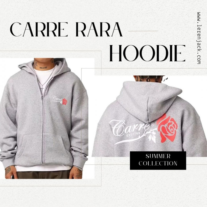 Carre Rara Grey Hoodie: 