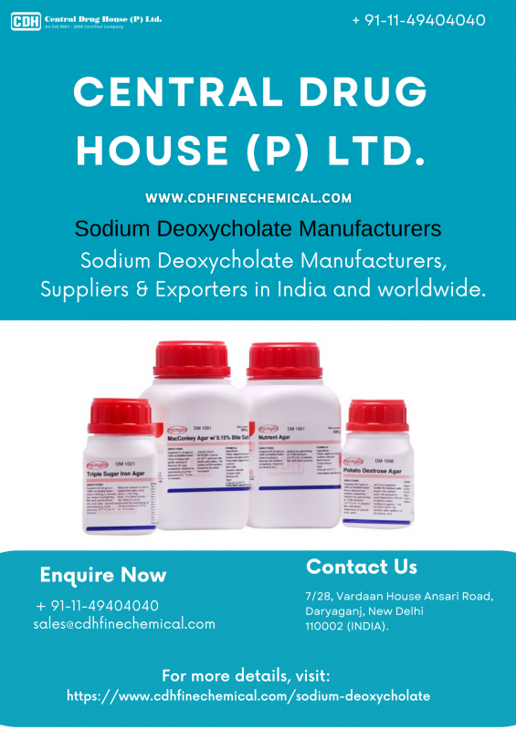 Sodium Deoxycholate Manufacturer: 